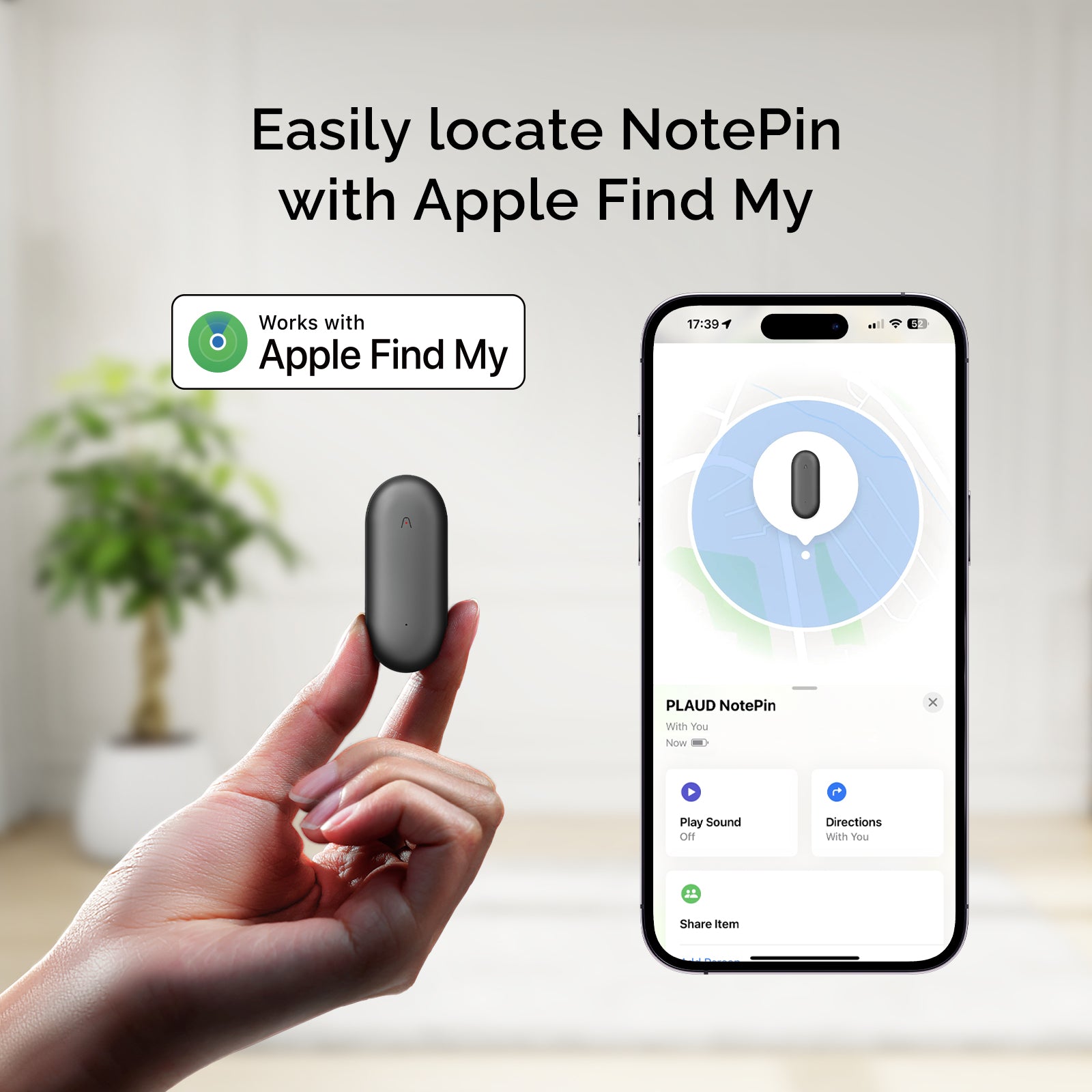 PLAUD NotePin & 600 Mins Transcription Quota